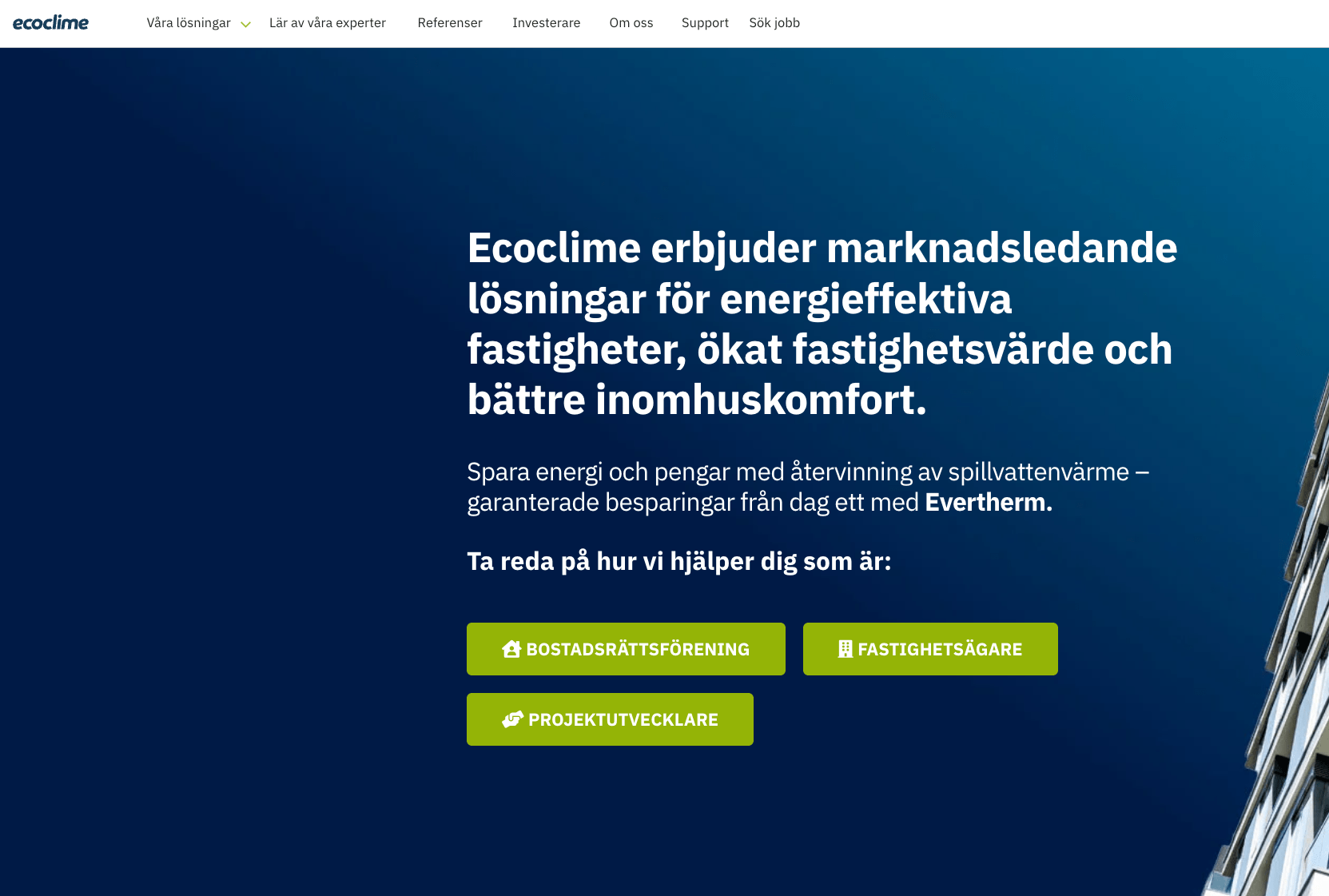Ecoclime hemsida