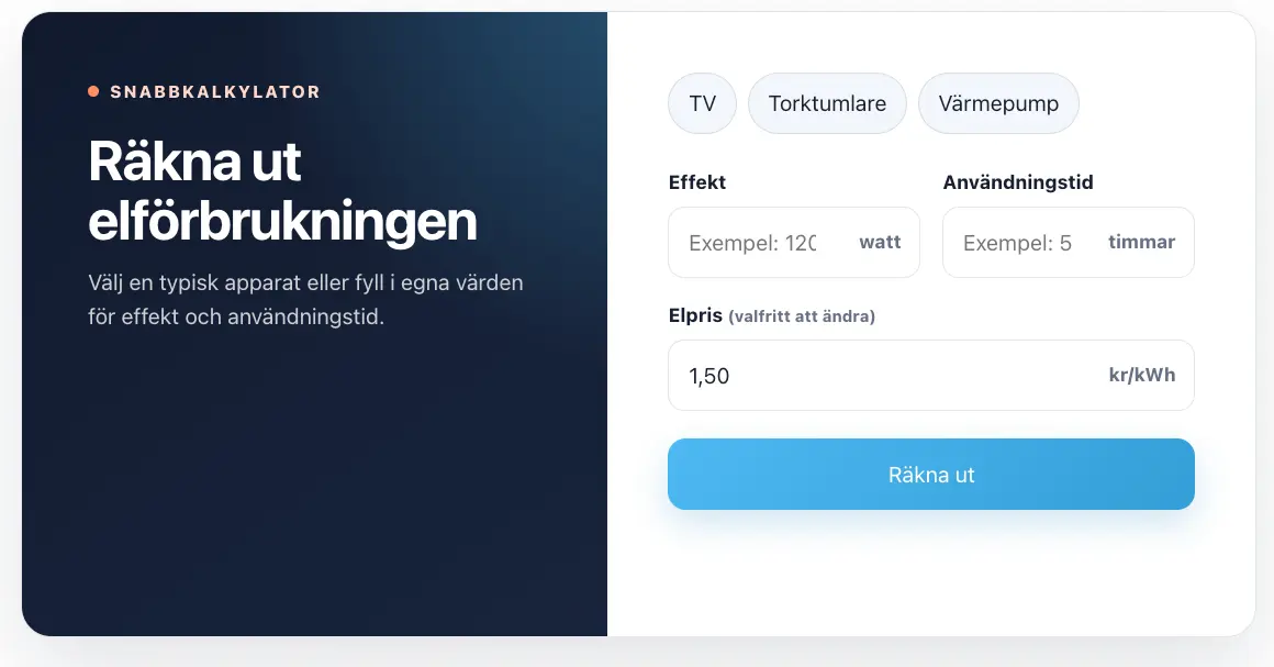 Interactive Otovo electricity-consumption calculator