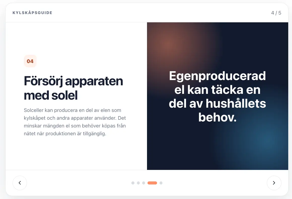 Interactive Otovo refrigerator and solar-energy guide